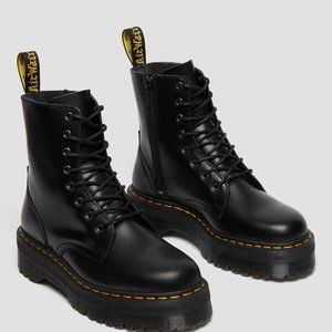 Dr. Martens Jadon Smooth Leather Platform with Zipper and Lace up Boots